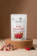Kaše natural BIO Maliny a Hořká čokoláda 250 g